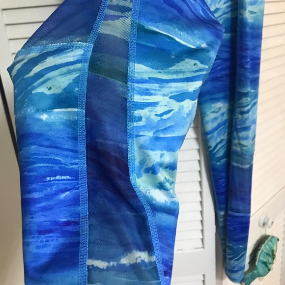 New with tags Art and Sol aerobic pants in ocean blue waves/water pattern. - Picture 3 of 8